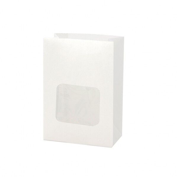 NF窓付耐油角底袋 11-6 白無地