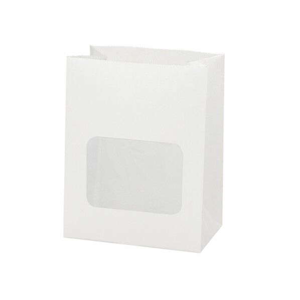 NF窓付耐油角底袋 13ー8 白無地