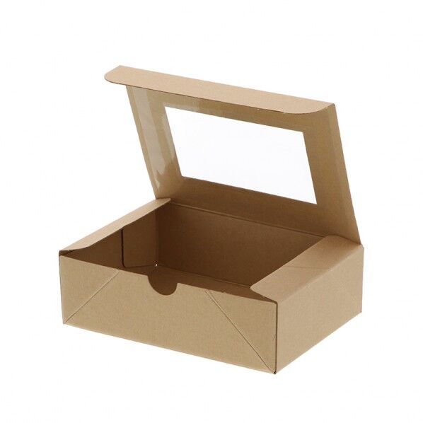 食品箱 ネオクラフト 窓付BOX S クラフト