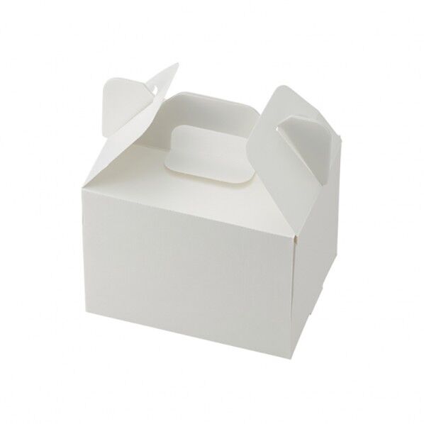 スリムエコキャリーケーキ箱 9×12 ケーキ1個用 ホワイト