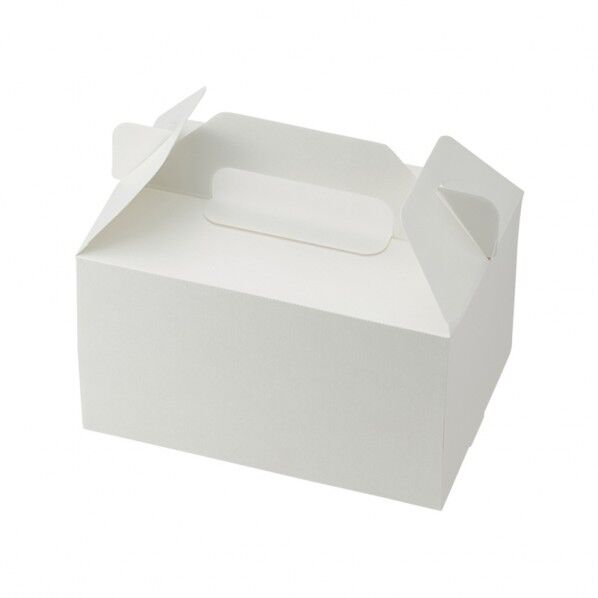 スリムエコキャリーケーキ箱 12×18 ケーキ4~5個用 ホワイト
