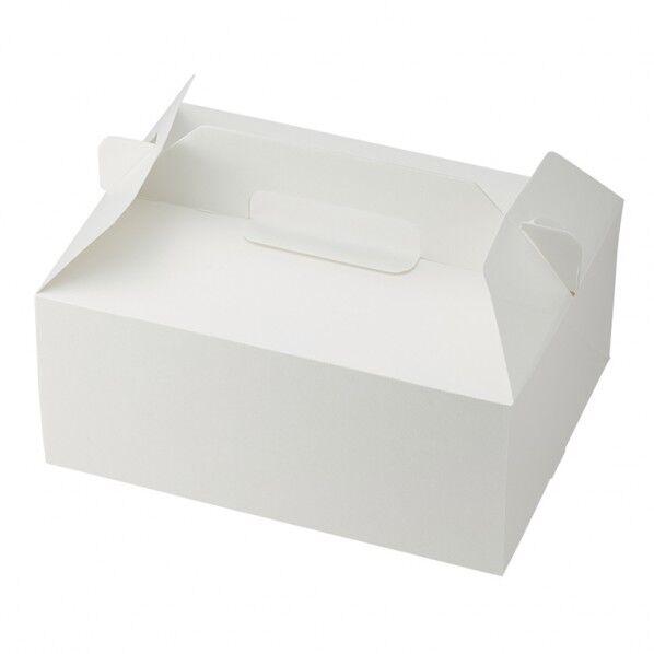 スリムエコキャリーケーキ箱 18×24 ケーキ8~9個用 ホワイト