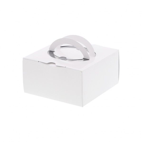手付きケーキ箱 HCホワイト H80 4号