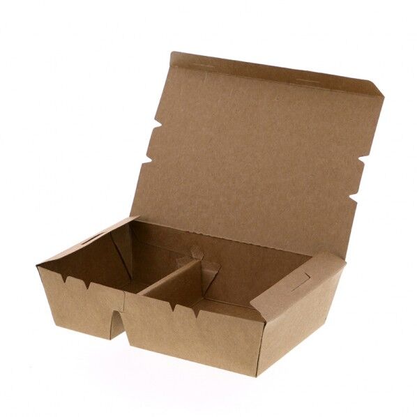 エコランチボックス 2仕切 クラフト