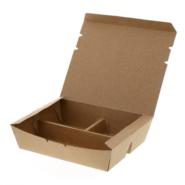 エコランチボックス 3仕切 クラフト