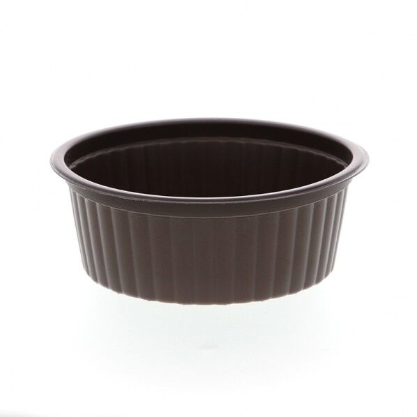 食品容器 BakeQ ベイクック 本体 96φ 180CC 茶