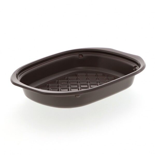 食品容器 BakeQ ベイクック 本体 オーバルロースター500 茶