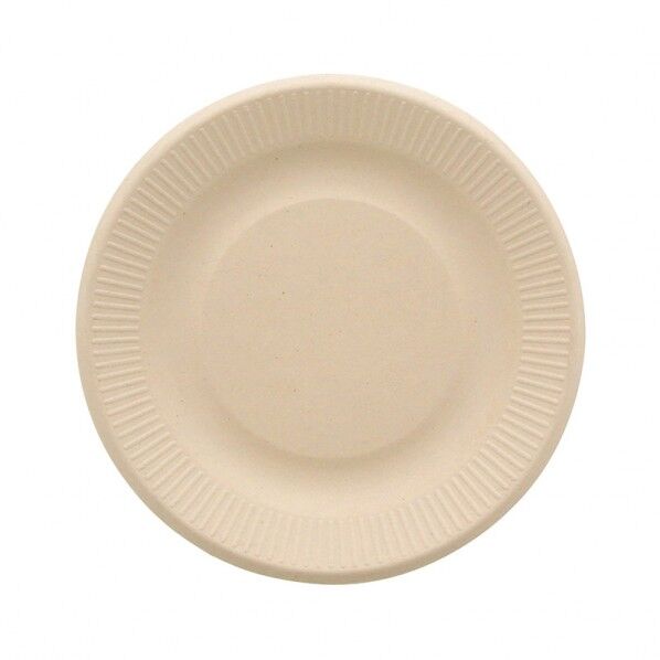 紙皿 バガスペーパーウェア プレート プレート 18cm クラフト