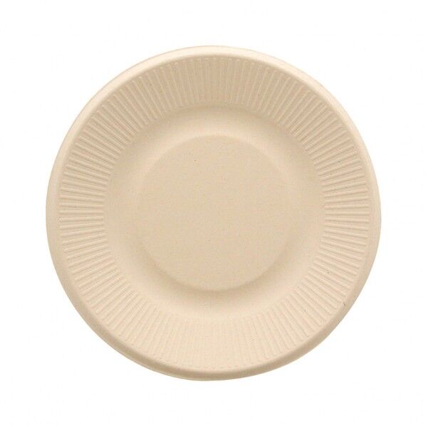 紙皿 バガスペーパーウェア プレート プレート 21cm クラフト