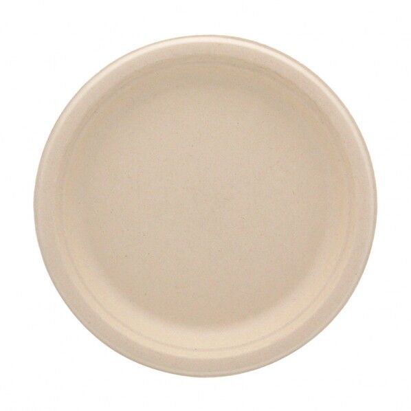 紙皿 バガスペーパーウェア プレート 深型プレート 23cm クラフト