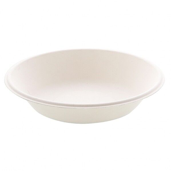 紙皿 バガスペーパーウェア プレート ボウル 600ml ホワイト