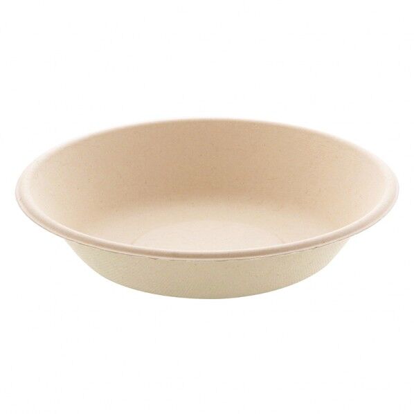 紙皿 バガスペーパーウェア プレート ボウル 600ml クラフト