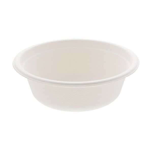 紙皿 バガスペーパーウェア プレート どんぶり 600ml ホワイト