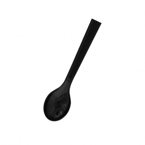 プラスチックスプーン 12.3cm バラ 黒