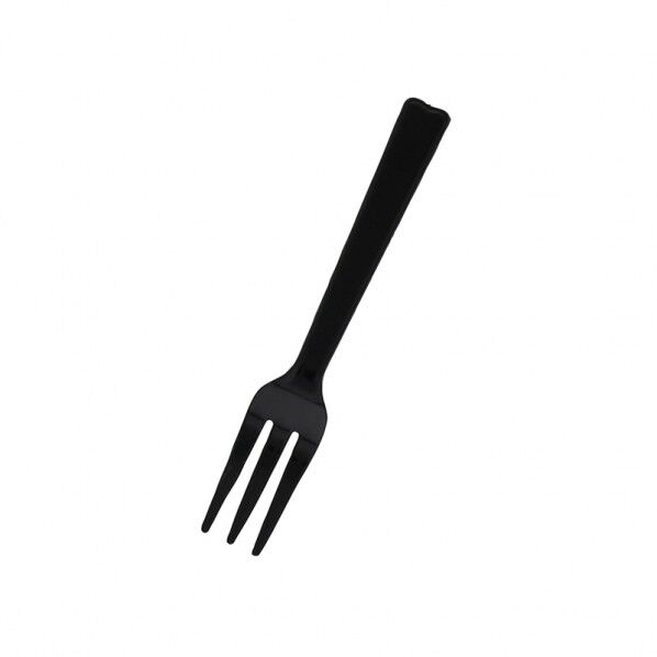 プラスチックフォーク 12cm バラ 黒