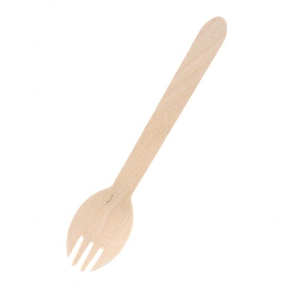 木製フォークスプーン 160mm バラ