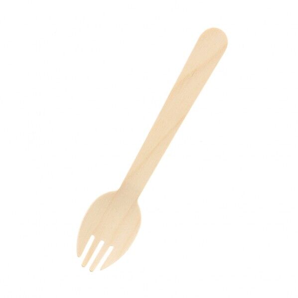 木製フォークスプーン 140mm バラ