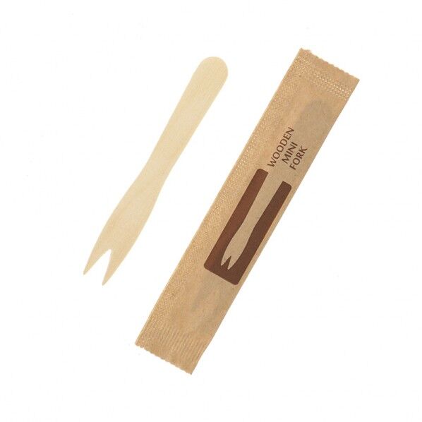 木製ミニフォーク 85mm 未晒紙完封