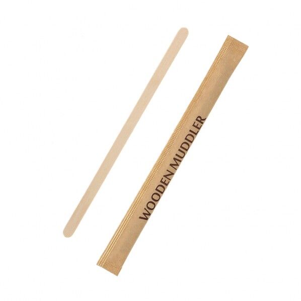 木製マドラー 140mm 未晒紙完封