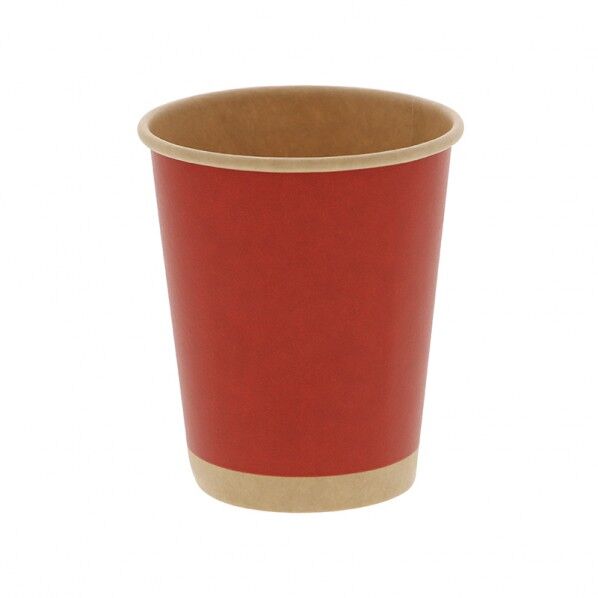 ペーパーカップ アイス・ホット兼用 未晒レット 8オンス 口径80mm