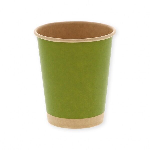 ペーパーカップ アイス･ホット兼用 未晒まっちゃ 8オンス 口径80mm