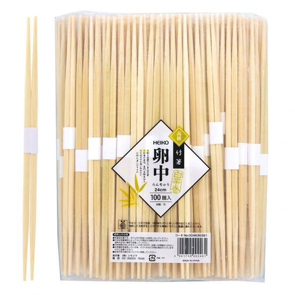 竹箸 24cm 卵中 白帯巻