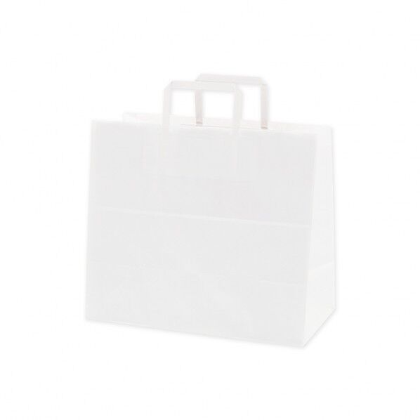 手提げ紙袋 25チャームバッグ 平手 32-7 晒白無地