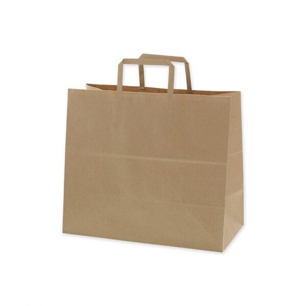 手提げ紙袋 25チャームバッグ 平手 32-7 未晒無地