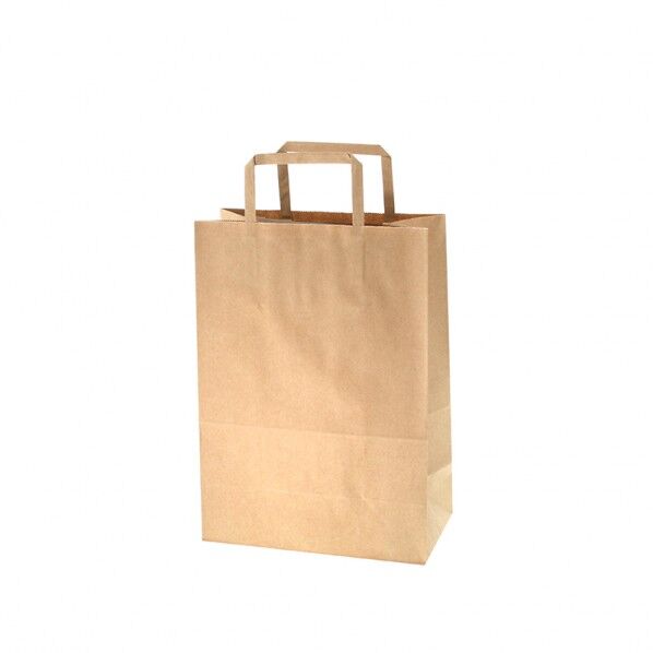 手提げ紙袋 25チャームバッグ 平手 S1 未晒無地