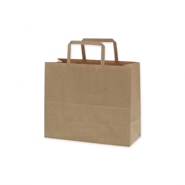 手提げ紙袋 25チャームバッグ 平手 26-2 未晒無地