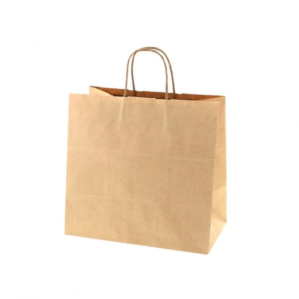 手提げ紙袋 25チャームバッグ 30-3 未晒無地