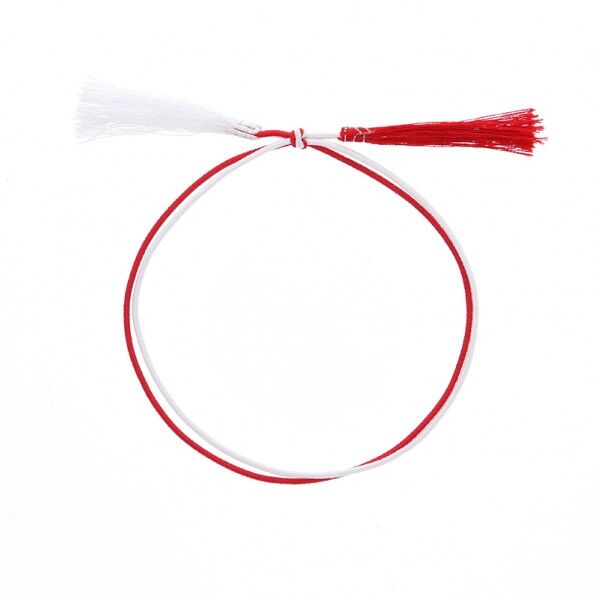 カラーゴム 細2重ゴム房 小 30cm 赤白