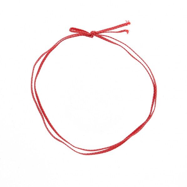 カラーゴム 平彩ゴム 2重 片花結び 74cm 赤