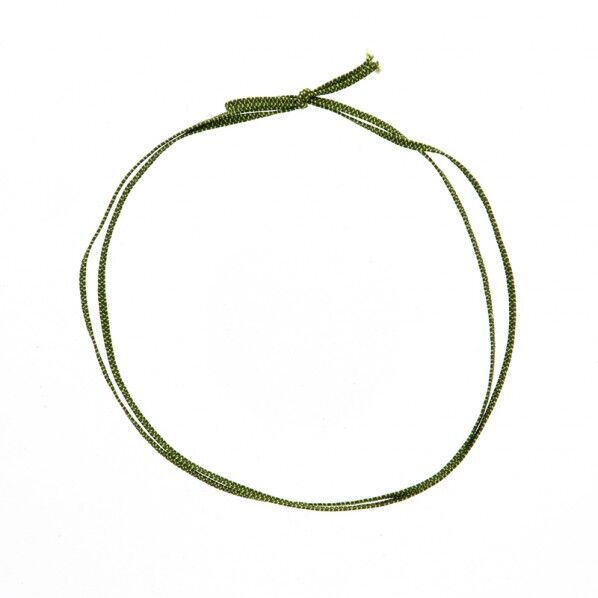 カラーゴム 平彩ゴム 2重 片花結び 74cm 濃緑