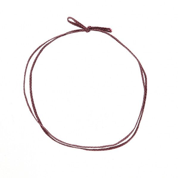 カラーゴム 平彩ゴム 2重 片花結び 74cm エンジ