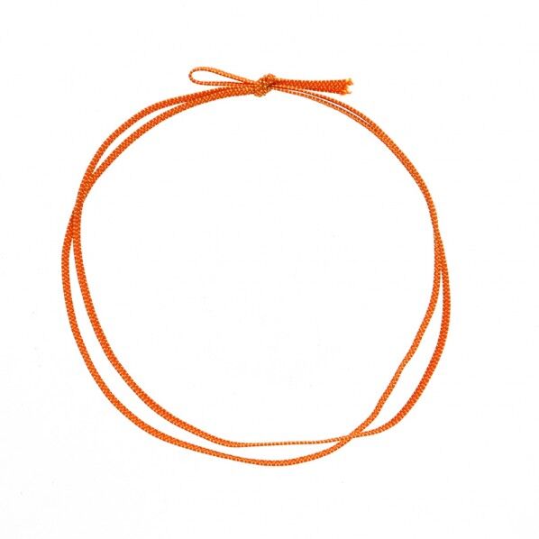 カラーゴム 平彩ゴム 2重 片花結び 74cm オレンジ