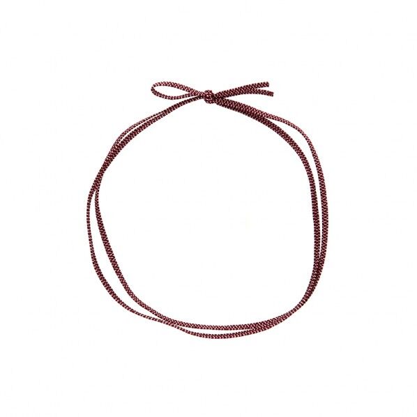 カラーゴム 平彩ゴム 2重 片花結び 62cm エンジ