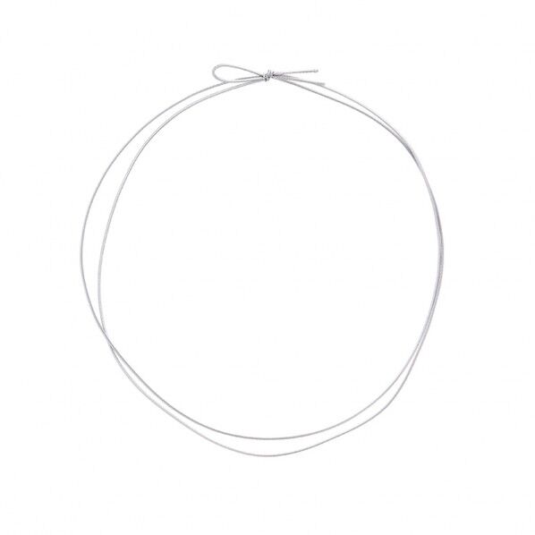 カラーゴム 細銀ゴム 2重 片花結び 74cm