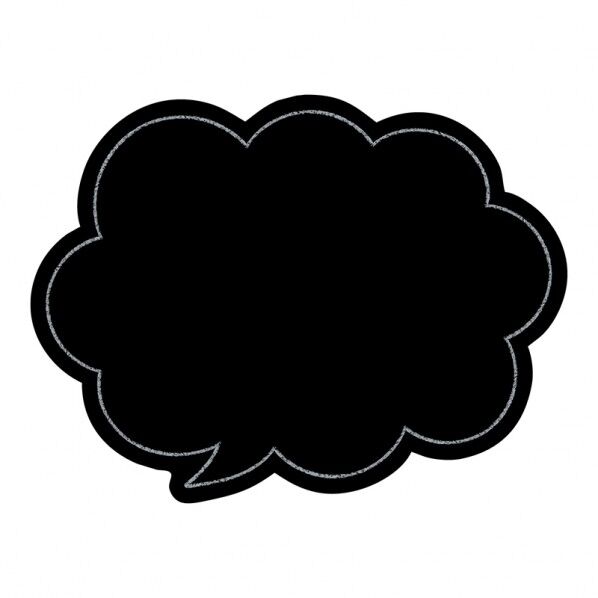 手書きPOP用カード 吹出し型 大 ブラック 16-1760