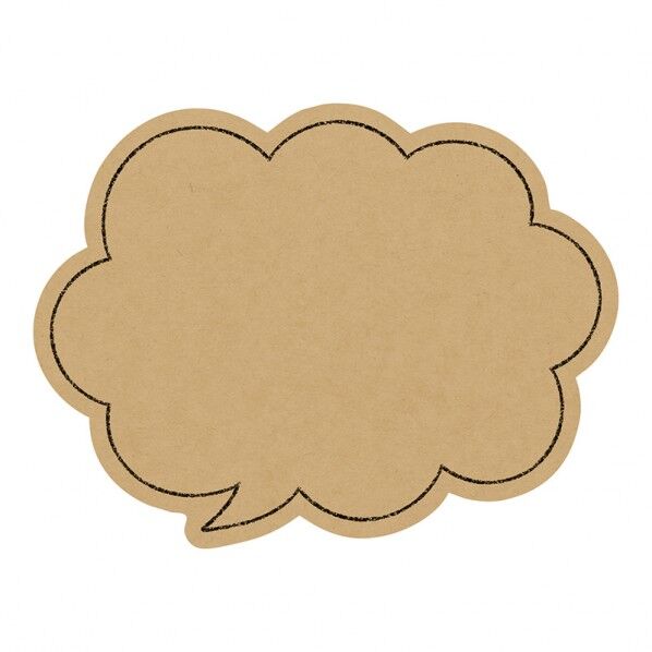 手書きPOP用カード 吹出し型 大 クラフト 16-1761