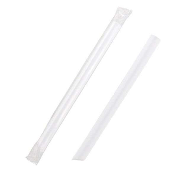 シバセ工業 片先斜めストレートストロー 15mm×21cm クリア 15mm×21cm 004712940 100本