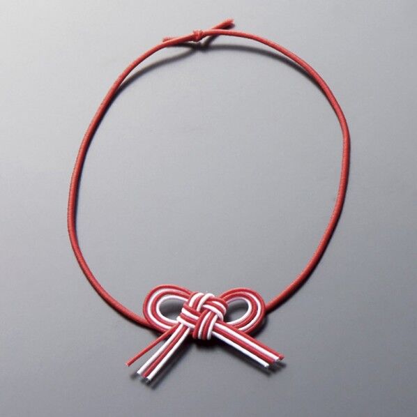 ゴム付き水引飾り 紅白花結び 50本