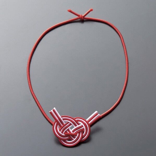 ゴム付き水引飾り 紅白あわじ 50本