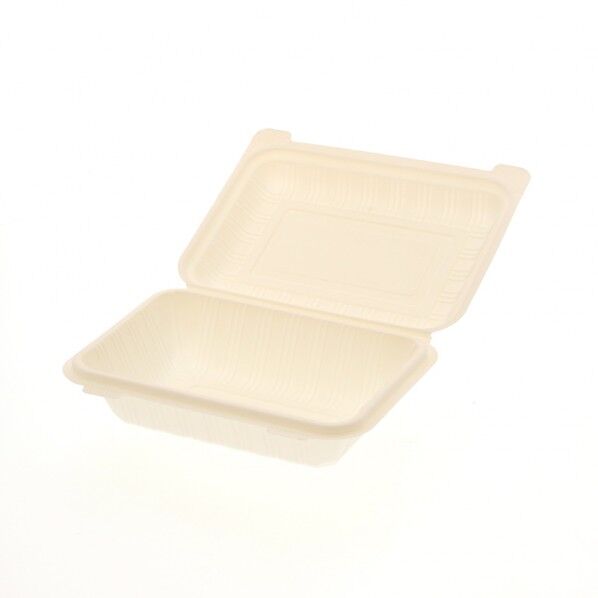 シンメイ 食品容器 コンスターチパック 50枚入り 白 外寸:192×136×高60mm 004409001 50枚