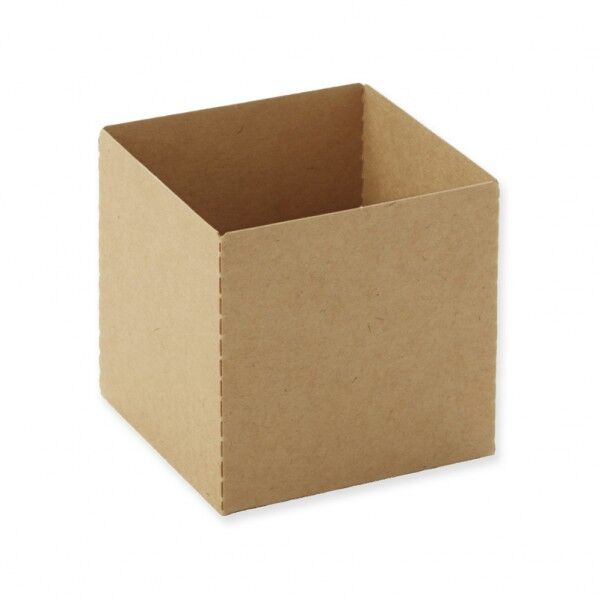 製菓資材 キューブカップ 55 CB11 茶無地