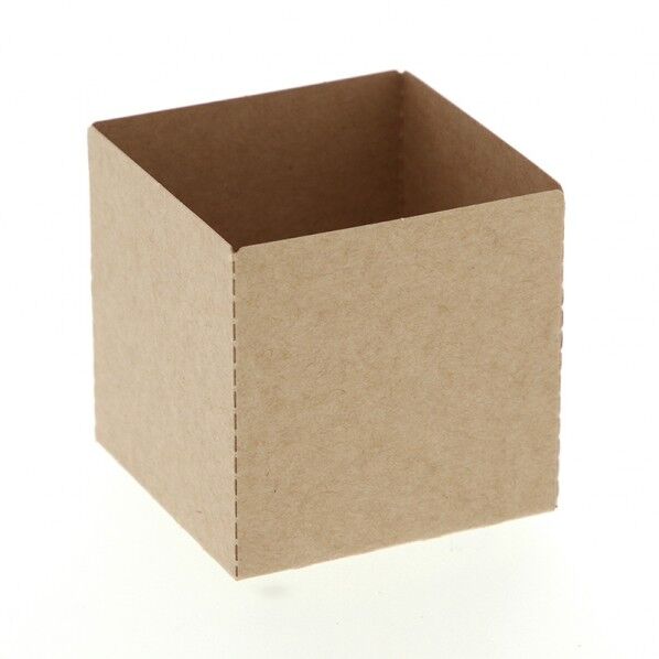 製菓資材 キューブカップ 60 CB12 茶無地