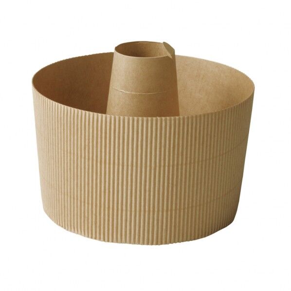 天満紙器 製菓資材 シフォンカップ ハードタイプ SC844 茶無地 外寸:底径150×高100mm 004299479 25枚