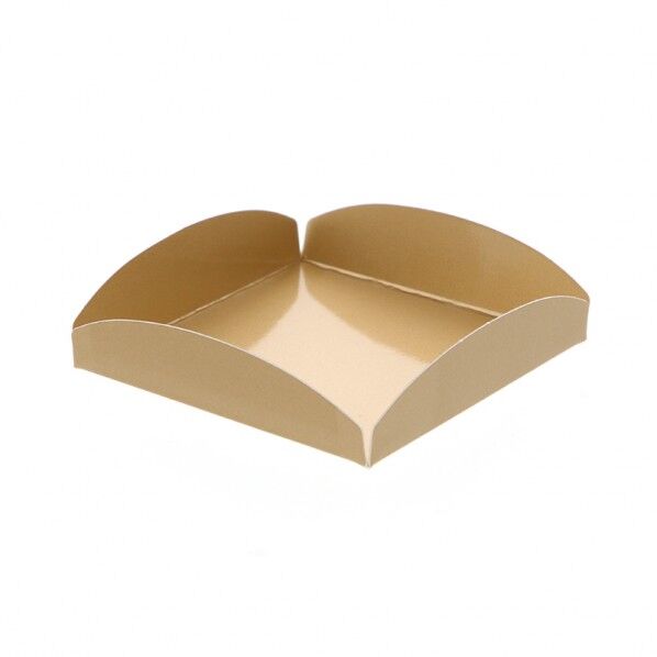 天満紙器 製菓資材 ケーキプレート 正方形 CPー101 ゴールド 外寸:65×65×高16mm 004299700 100枚