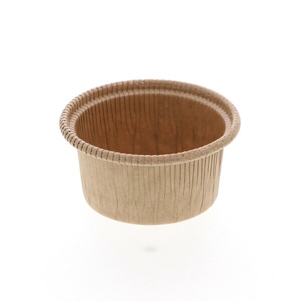 天満紙器 製菓資材 カールカップ CR8741 茶無地 外寸:底径58×高35mm 004299704 100枚