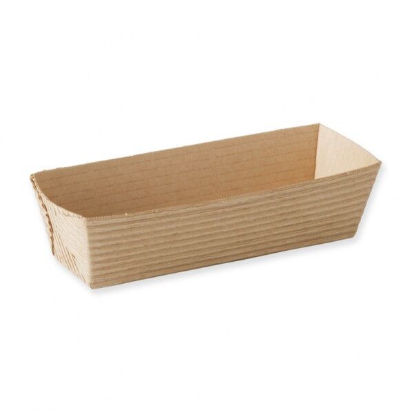天満紙器 製菓資材 ベーキングトレー CT8736 茶無地 外寸:30×106×高32mm 004299708 50枚